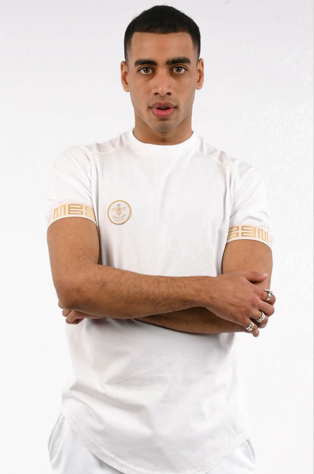Φωτογραφία προϊόντος: T-Shirt MagicBee Elastic Chain - White