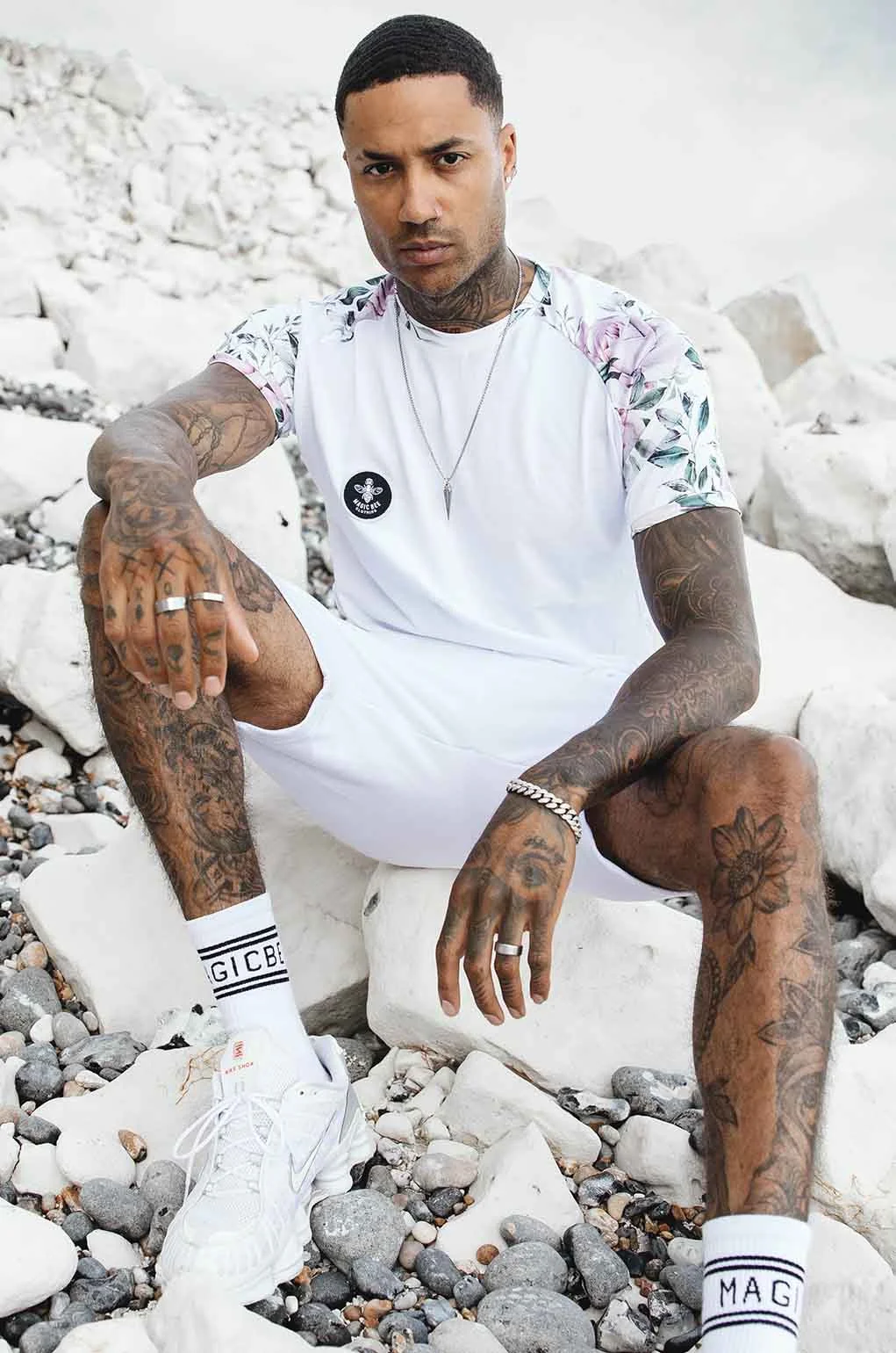 Φωτογραφία προϊόντος: T-Shirt MagicBee Raglan Floral - White