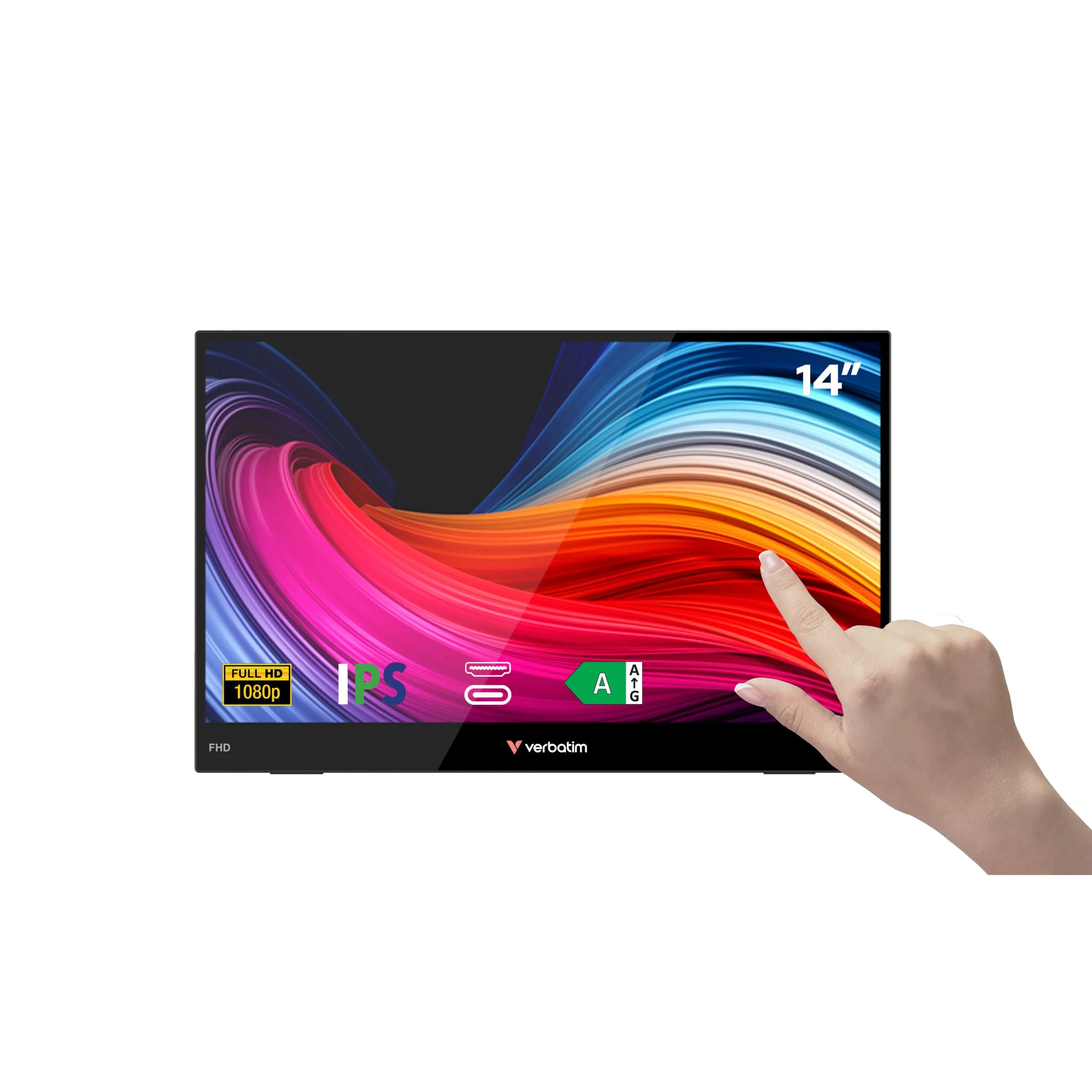 Φωτογραφία προϊόντος: Verbatim Portable 14″ FHD Touch Monitor LIGHT - 32400
