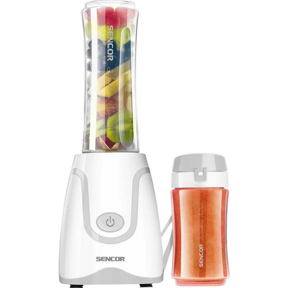 Φωτογραφία προϊόντος: Μπλέντερ Smoothie Maker Sencor SBL 2210WH 500W Λεπίδες Τιτανίου με Δυο Παγούρια 600ml και 300ml Λευκό