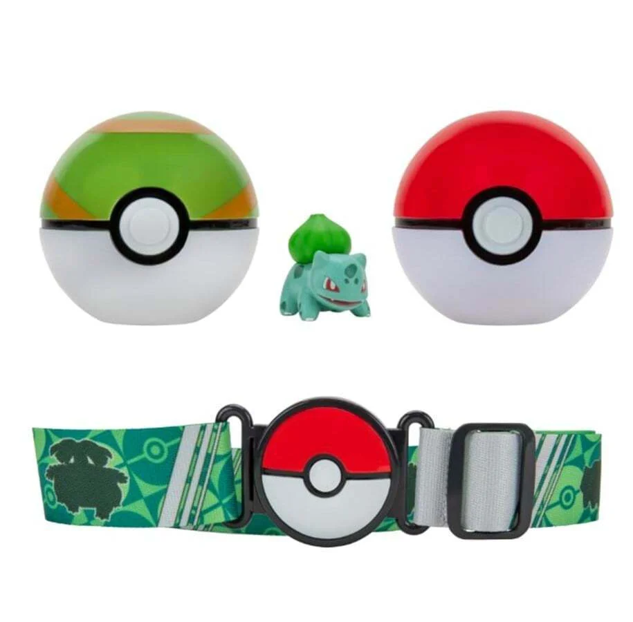 Φωτογραφία προϊόντος: Jazwares Pokemon Clip N Go Ζώνη, Poke Balls και Φιγούρα Bulbasaur Wave 9 (JW095283-E/PKW2715)