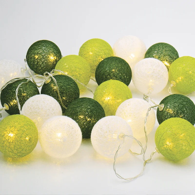 Φωτογραφία προϊόντος: “WOVEN BALL FAIRY LIGHTS” ΠΡΑΣΙΝΗ +amp; ΑΣΠΡΗ ΜΠΑΛΑ 20 LED ΛΑΜΠΑΚ ΣΕΙΡΑ ΜΠΑΤΑΡ(2xΑΑ) ΘΕΡΜΟ ΛΕΥΚΟ IP20