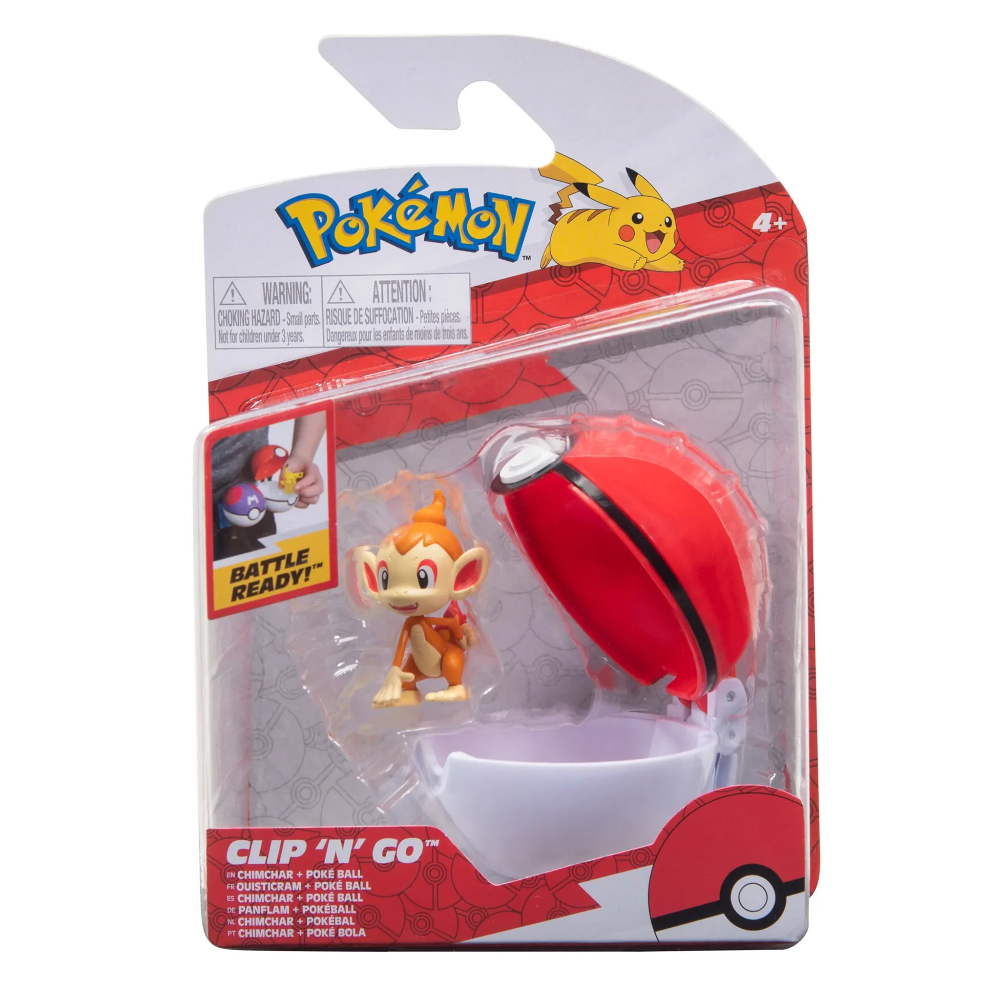 Φωτογραφία προϊόντος: Φιγούρες Pokemon Poke Ball Clip N Go Chimchar – Jazwares JW095057-G (pkw2657)
