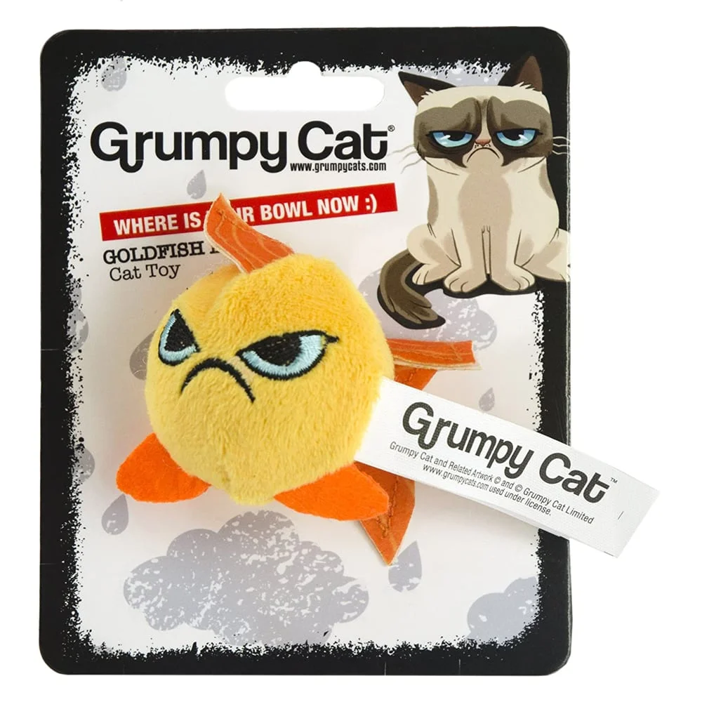 Φωτογραφία προϊόντος: Cat Circus Παιχνίδι Γάτας Grumpy Cat Catnip Goldfish Μπαλάκι Χρυσόψαρο 7x6cm