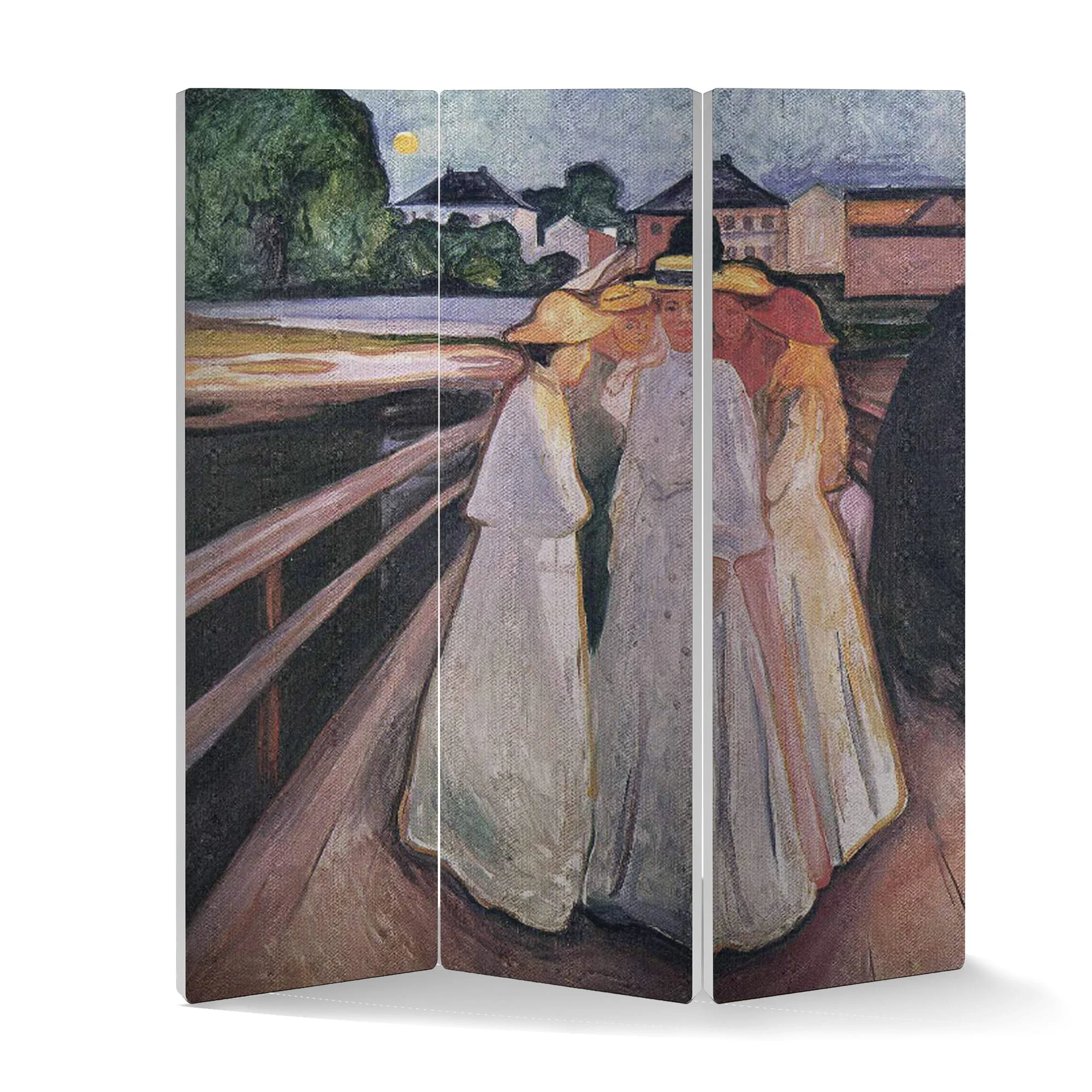 Φωτογραφία προϊόντος: OEM Παραβάν Edvard Munch Οι κυρίες στην γέφυρα!