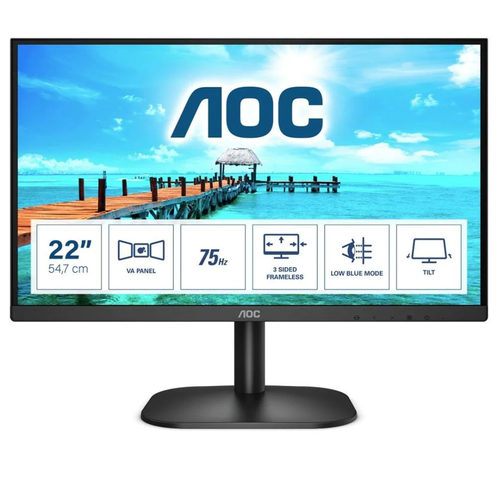 Φωτογραφία προϊόντος: AOC 22B2H VA Monitor 21.5" FHD 1920x1080 Black