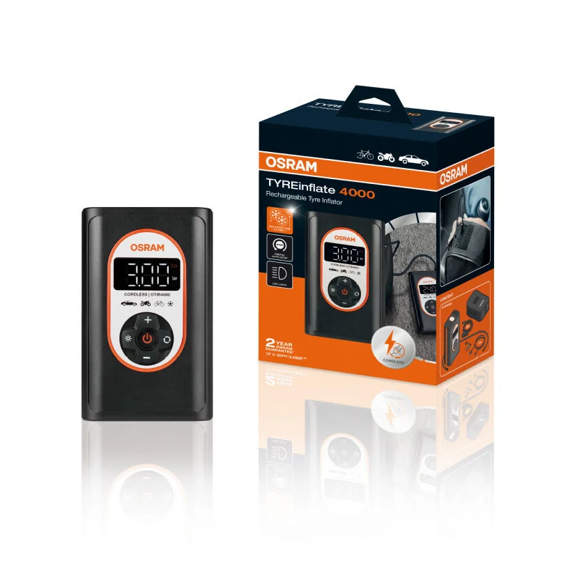 Φωτογραφία προϊόντος: Osram TYREinflate 4000 12V Κομπρεσέρ Αέρα Επαναφορτιζόμενo