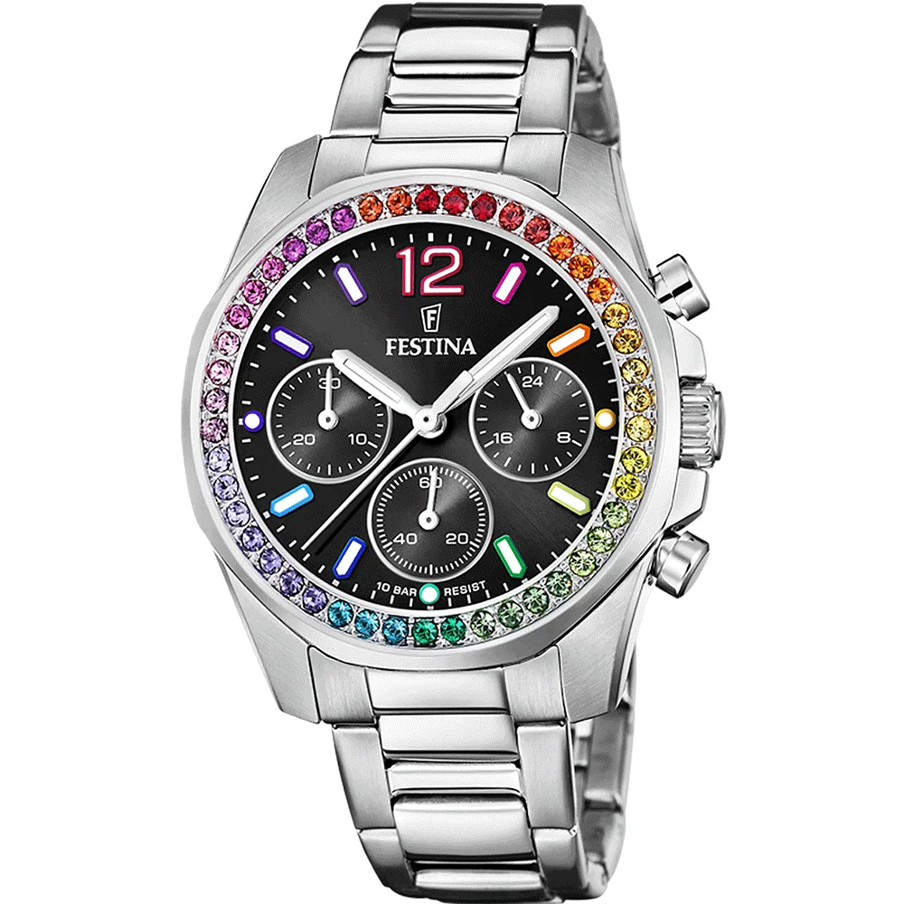 Φωτογραφία προϊόντος: FESTINA Crystals Silver Stainless Steel Chronograph F20606/3