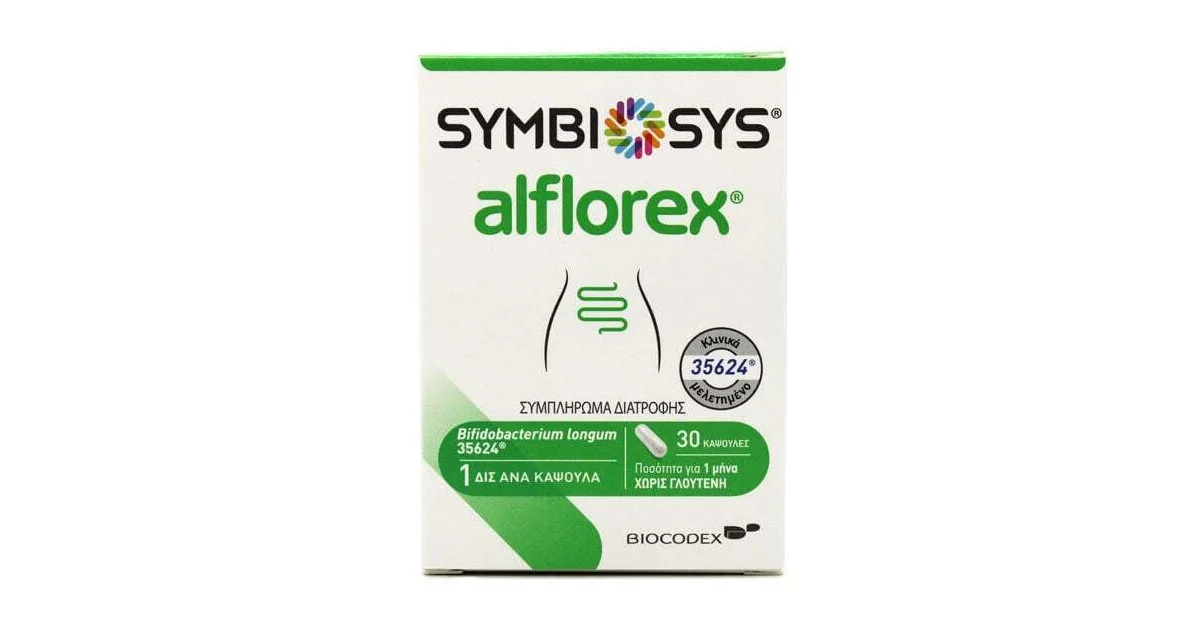 Φωτογραφία προϊόντος: Biocodex Symbiosys Alflorex για Το Σύνδρομο Ευερέθιστου Εντέρου 30 κάψουλες