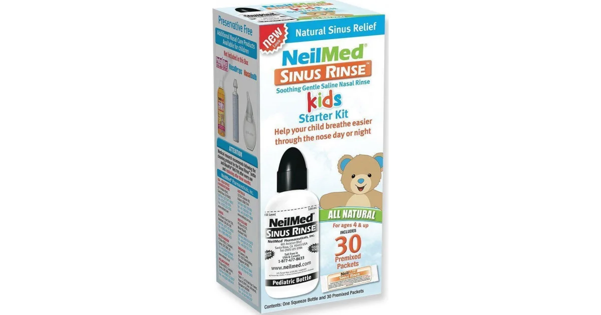 Φωτογραφία προϊόντος: NeilMed Sinus Rinse Kids Starter Kit-Σύστημα Ρινικών Πλύσεων Για Παιδιά 1 Φιάλη & 30 Φακελίσκοι.