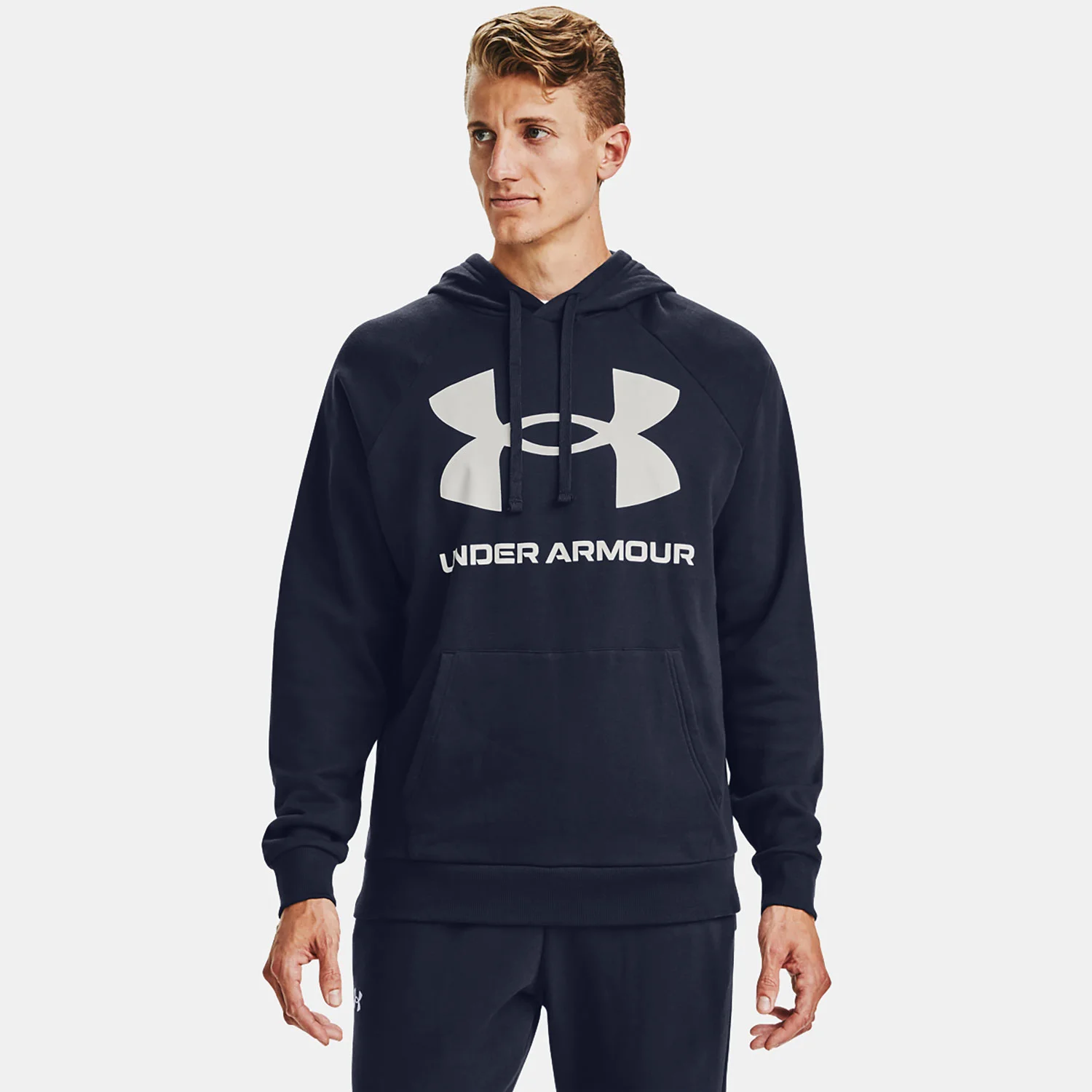 Φωτογραφία προϊόντος: UNDER ARMOUR RIVAL FLEECE BIG LOGO HOODIE ΜΠΛΕ