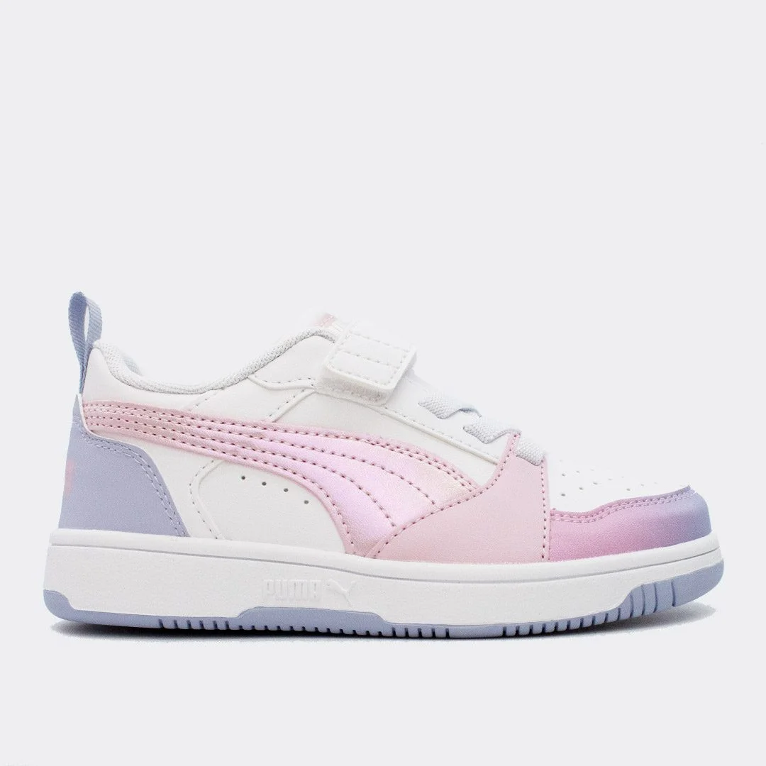 Φωτογραφία προϊόντος: PUMA KIDS REBOUND V6 LOW BLURRY DREAMS ΑΣΠΡΟ