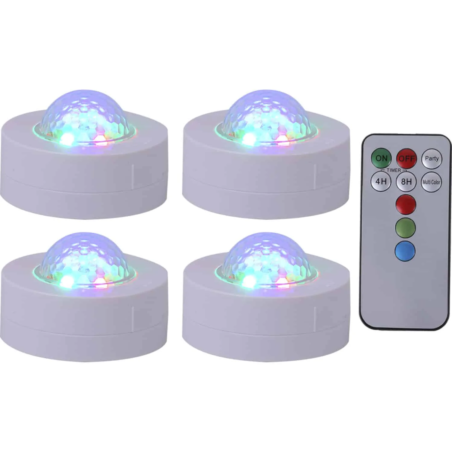 Φωτογραφία προϊόντος: PARTY LIGHT SOUND PARTY LIGHT PARTY-4ASTRO SET OF 4 REMOTE-CONTROLLED MINI LIGHT EFFECTS (16-1011PLS)