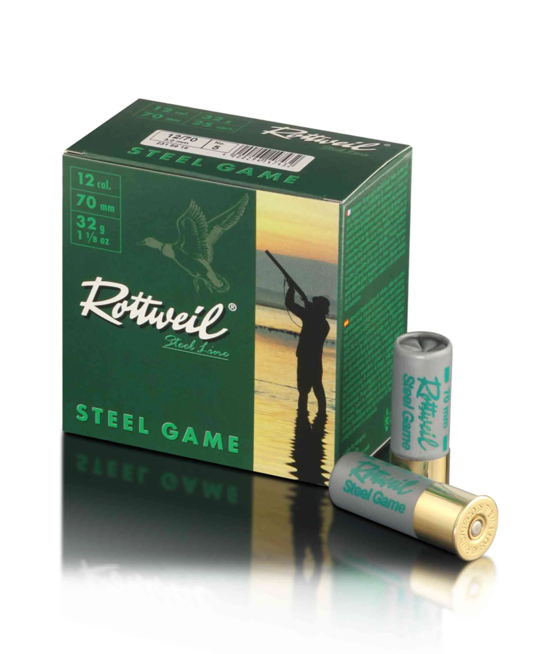 Φωτογραφία προϊόντος: ROTTWEIL STEEL GAME 32γρ, Φυσίγγια με Ατσάλινα Σκάγια