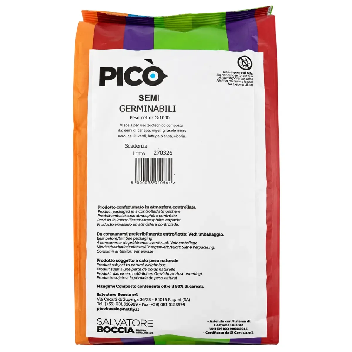 Φωτογραφία προϊόντος: Pico Semi Germinabili - Μείγμα Σπόρων για Φύτρα