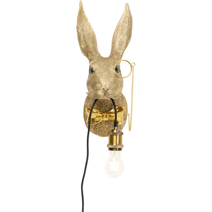 Φωτογραφία προϊόντος: KARE Φωτιστικό Τοίχου Animal Rabbit Κεραμικό Χρυσό 21*19.5*45.5εκ. - Ροζ - 21Μx20Πx46Υ