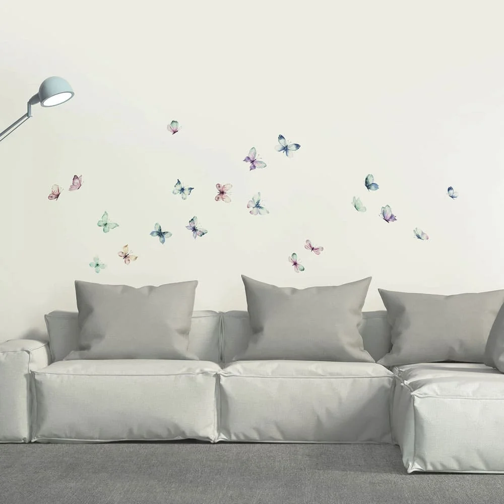 Φωτογραφία προϊόντος: Ango Watercolour Butterflies αυτοκόλλητα τοίχου βινυλίου M (54117)