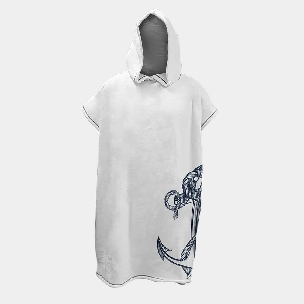 Φωτογραφία προϊόντος: Athlon Poncho Towel - Marine Anchor Άσπρο