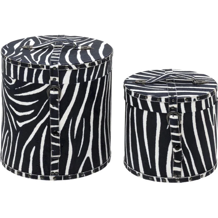 Φωτογραφία προϊόντος: KARE Μπαούλα Wild Animal Zebra (2/Set) Ασπρόμαυρα - Ασπρόμαυρο - 32Μx32Πx35Υ
