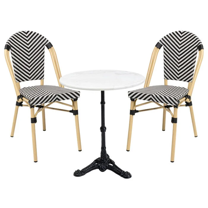 Φωτογραφία προϊόντος: KARE Σετ Κήπου French Bistro (Set 3)Μάρμαρο Λευκό 70*60*91εκ. - Λευκό - 60Μx60Πx71Υ