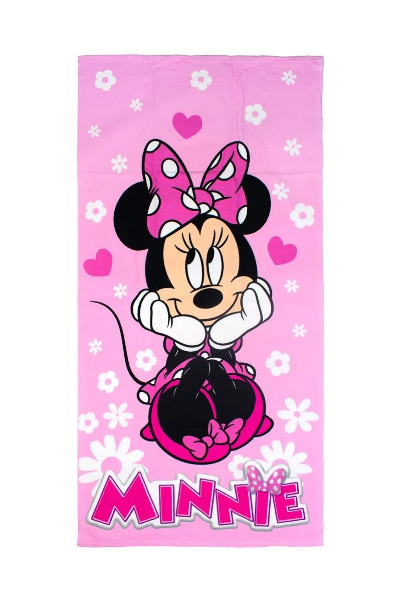 Φωτογραφία προϊόντος: Πετσέτα Θαλάσσης Quick Dry Disney Home Minnie 543 70X140 Baby Pink 100% Microfiber