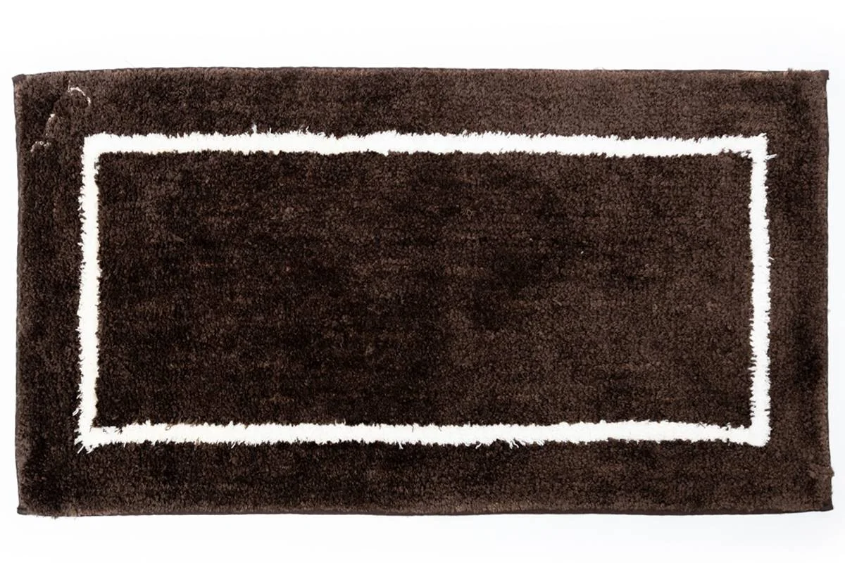 Φωτογραφία προϊόντος: Sdim Βαμβακερό/Microfiber Αντιολισθητικό Πατάκι Μπάνιου Space 004 Brown 45x85εκ.