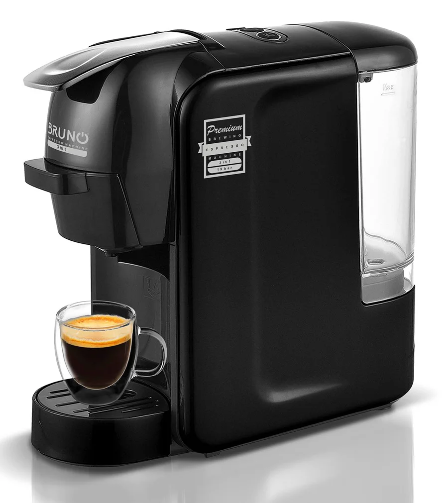 Φωτογραφία προϊόντος: BRUNO καφετιέρα espresso 3 σε 1 BRN-0124, 1450W, 19 bar, μαύρη