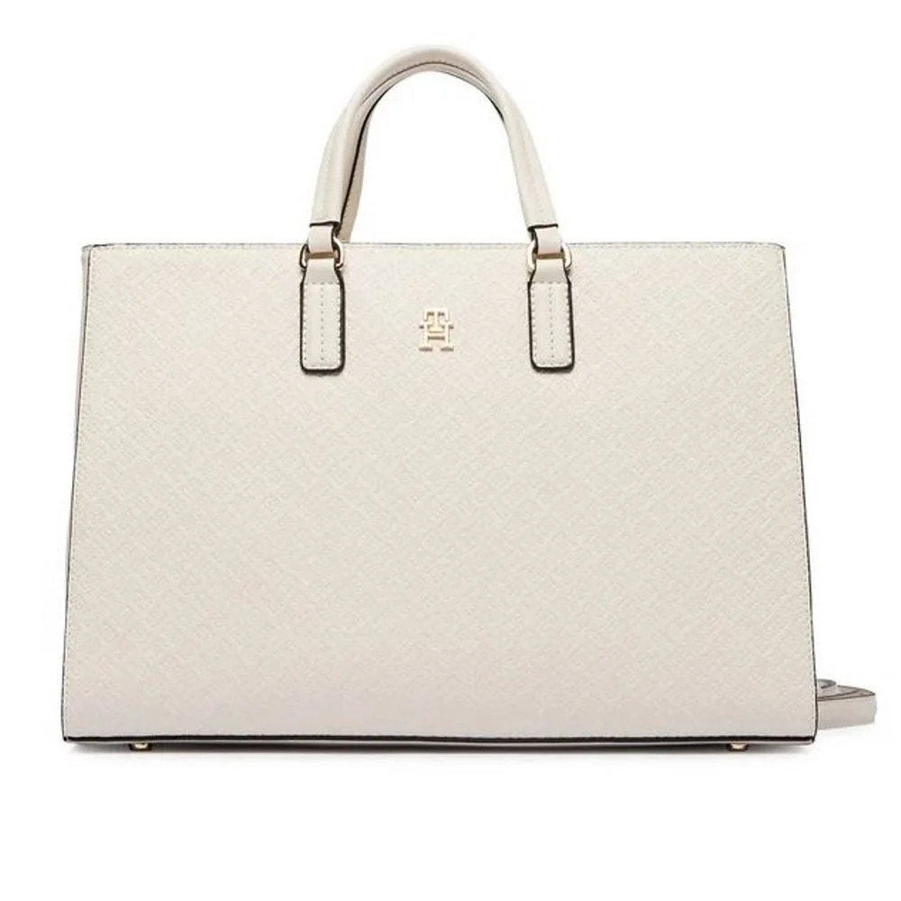 Φωτογραφία προϊόντος: TOMMY HILFIGER WOMAN S TH DAILY SATCHEL MONO SOFT CREAM