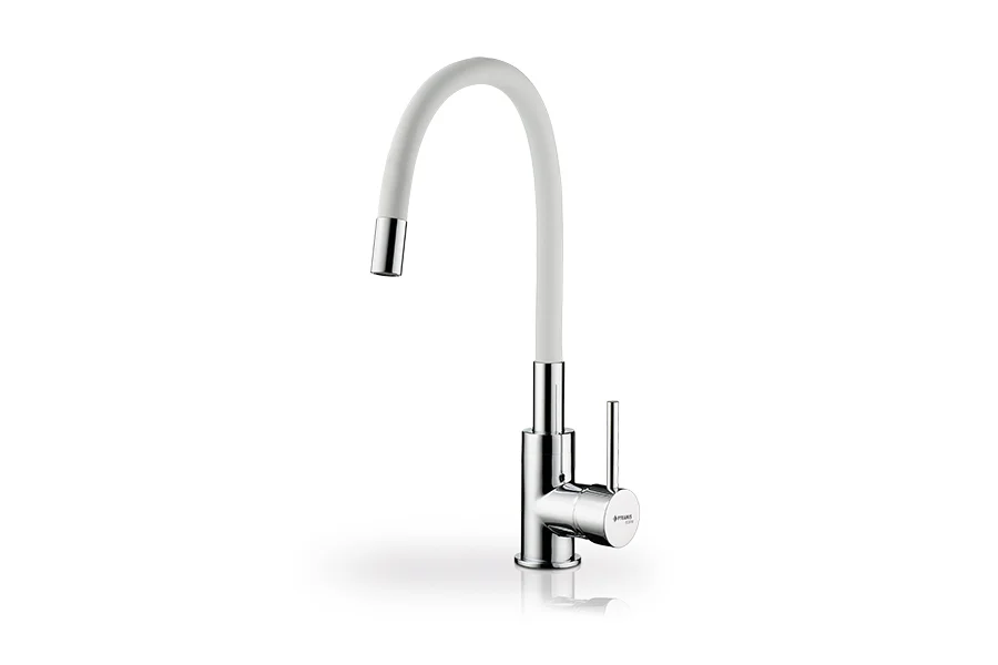 Φωτογραφία προϊόντος: Pyramis Aurelia 090942201, Ανάμεικτη Μπαταρία Κουζίνας με εύκαμπτο ντους, Χρωμέ/Λευκό
