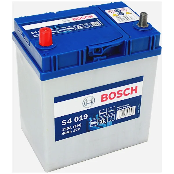 Φωτογραφία προϊόντος: ΜΠΑΤΑΡΙΕΣ BOSCH Μπαταρία BOSCH S4 S4019 40AH 330Α(EN) NS40Z