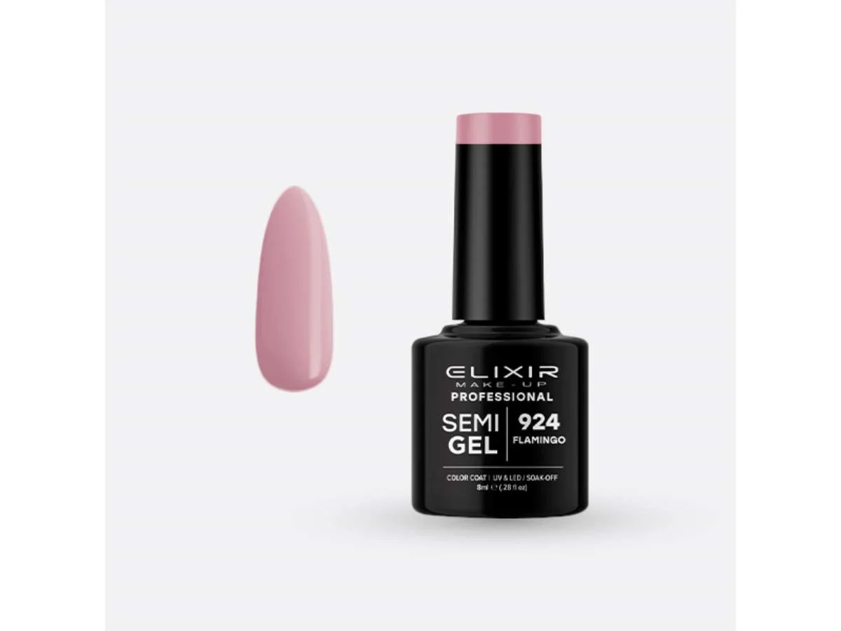 Φωτογραφία προϊόντος: Ημιμόνιμο Bερνίκι Elixir Semi Gel 924 Flamingo 8ml