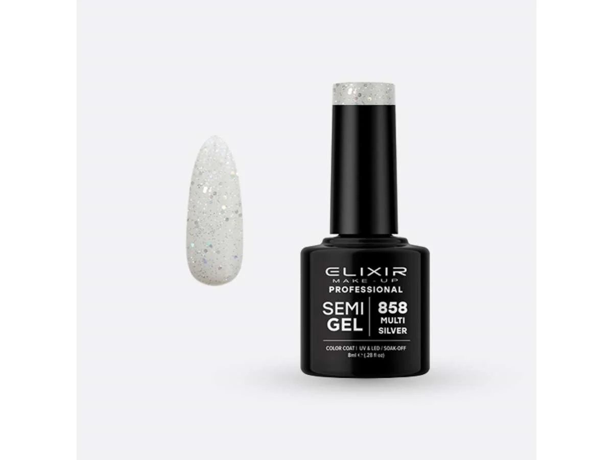 Φωτογραφία προϊόντος: Elixir Ημιμόνιμο βερνίκι 8ml 858 (Multi Silver)