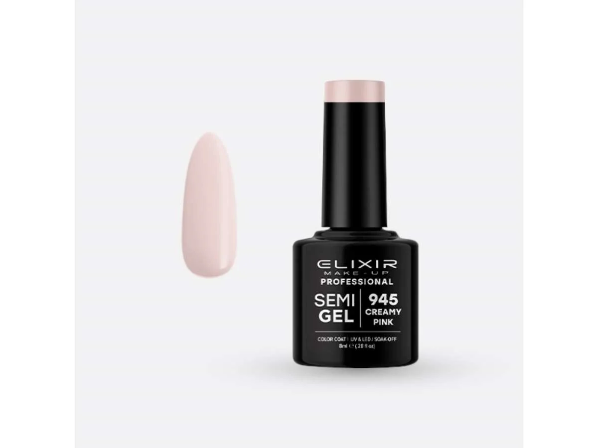 Φωτογραφία προϊόντος: Elixir Ημιμόνιμο βερνίκι 8ml 945 (Creamy Pink)