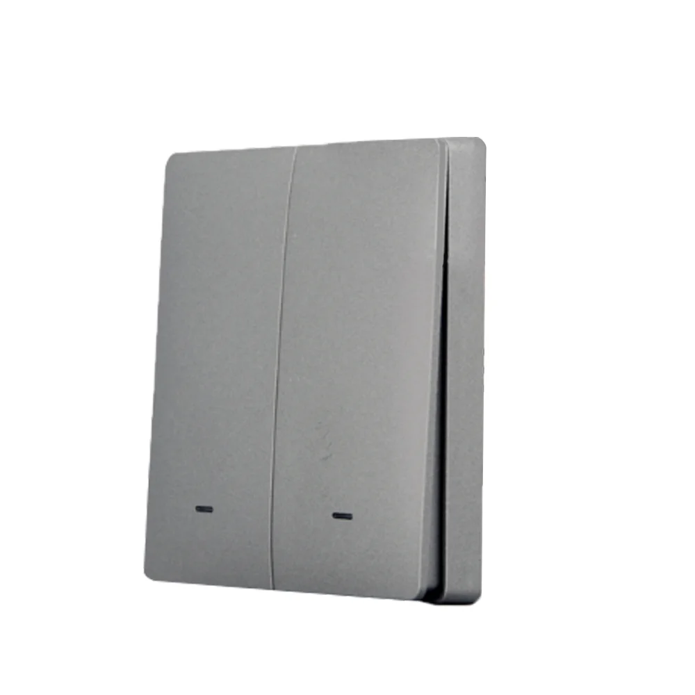 Φωτογραφία προϊόντος: SmartWise Wall Switch Front Panel Grey 2-Gang
