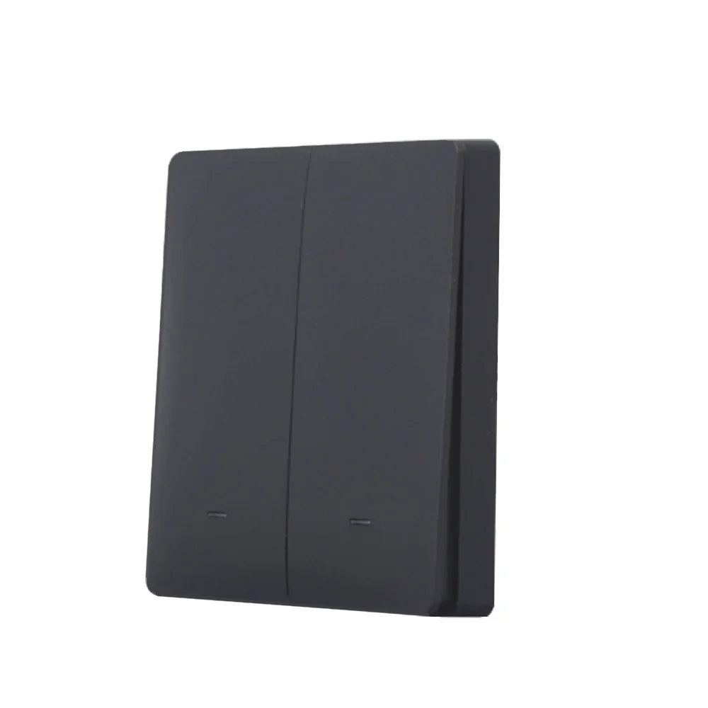 Φωτογραφία προϊόντος: SmartWise Wall Switch Front Panel Black 2-Gang