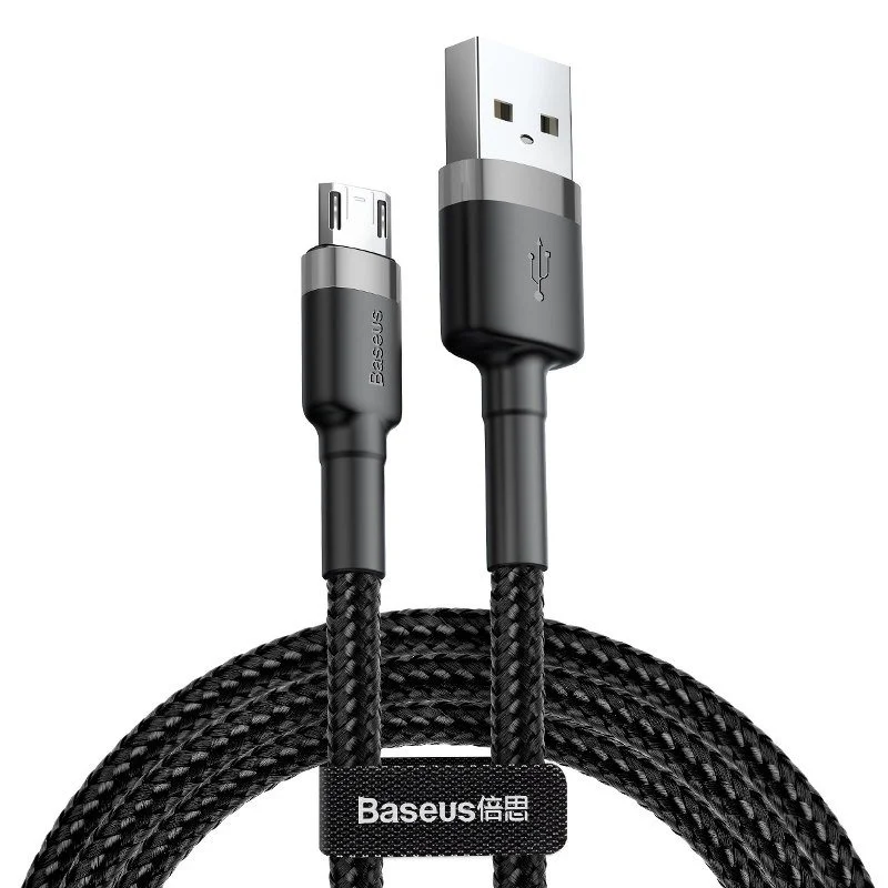 Φωτογραφία προϊόντος: Baseus Micro USB cable 2.4A 1m (Gray + Black)