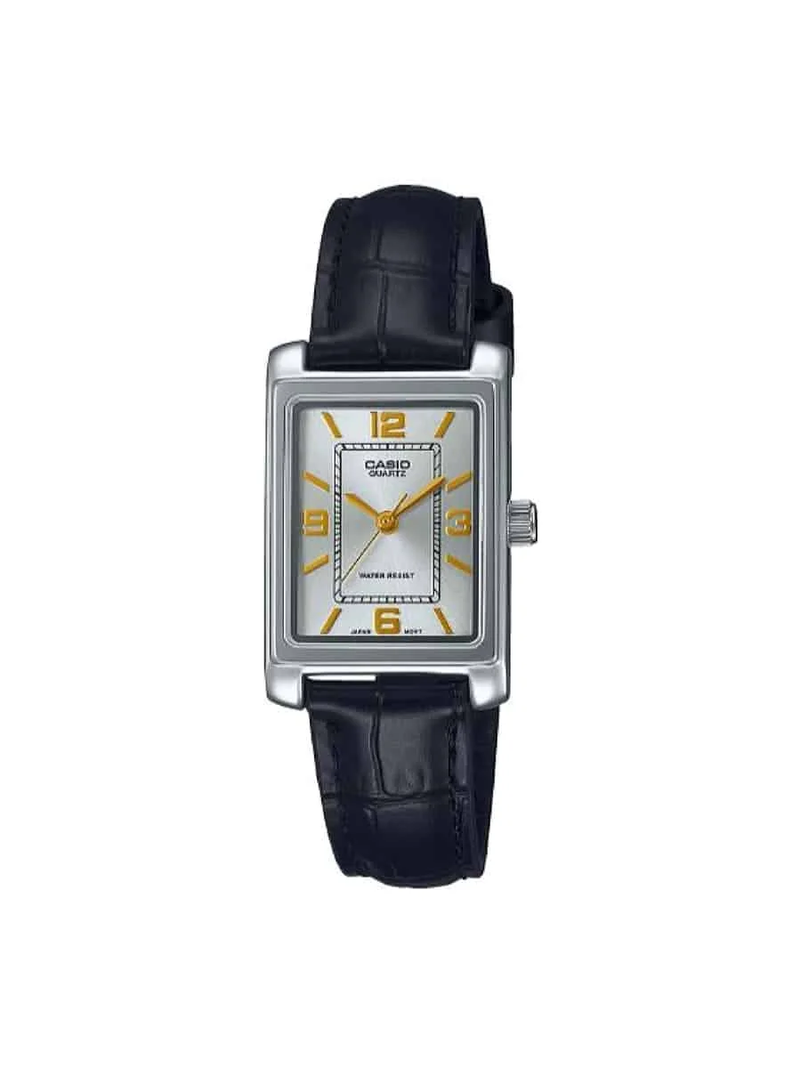 Φωτογραφία προϊόντος: Casio Collection LTP-1234PL-7A2EF μαύρο δερμάτινο λουράκι