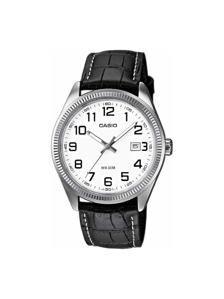 Φωτογραφία προϊόντος: Casio Collection Ρολόι Μπαταρίας με Μαύρο Δερμάτινο Λουράκι MTP-1302PL-7BVEF