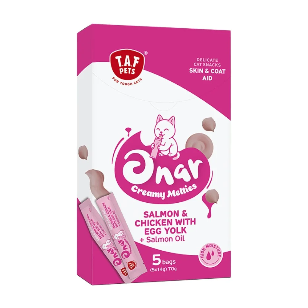 Φωτογραφία προϊόντος: Λιχουδιά Γάτας Taf Pets Onar Creamy Skin and Coat (5x14gr) 70gr