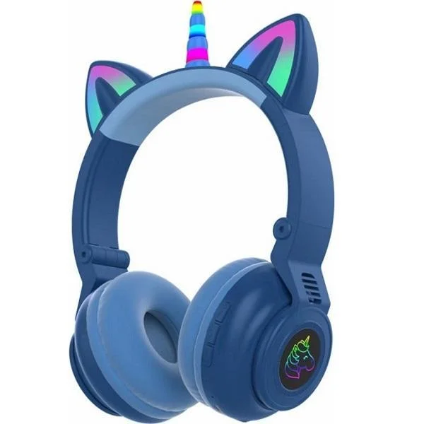 Φωτογραφία προϊόντος: OEM Unicorn STN27 Ασύρματα Bluetooth Over Ear Ακουστικά Μπλε