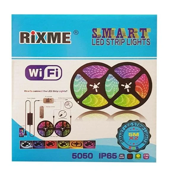 Φωτογραφία προϊόντος: OEM Αδιάβροχη Ταινία LED RGB 2x5m με Τροφοδοτικό και Τηλεχειριστήριο SMD5050 12V