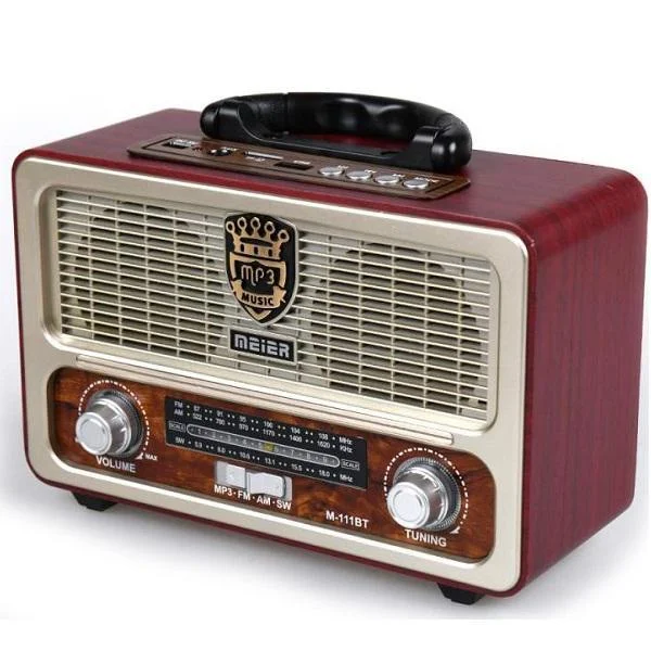 Φωτογραφία προϊόντος: OEM Retro Επιτραπέζιο Ραδιόφωνο Επαναφορτιζόμενο με Bluetooth M111BT Λευκό