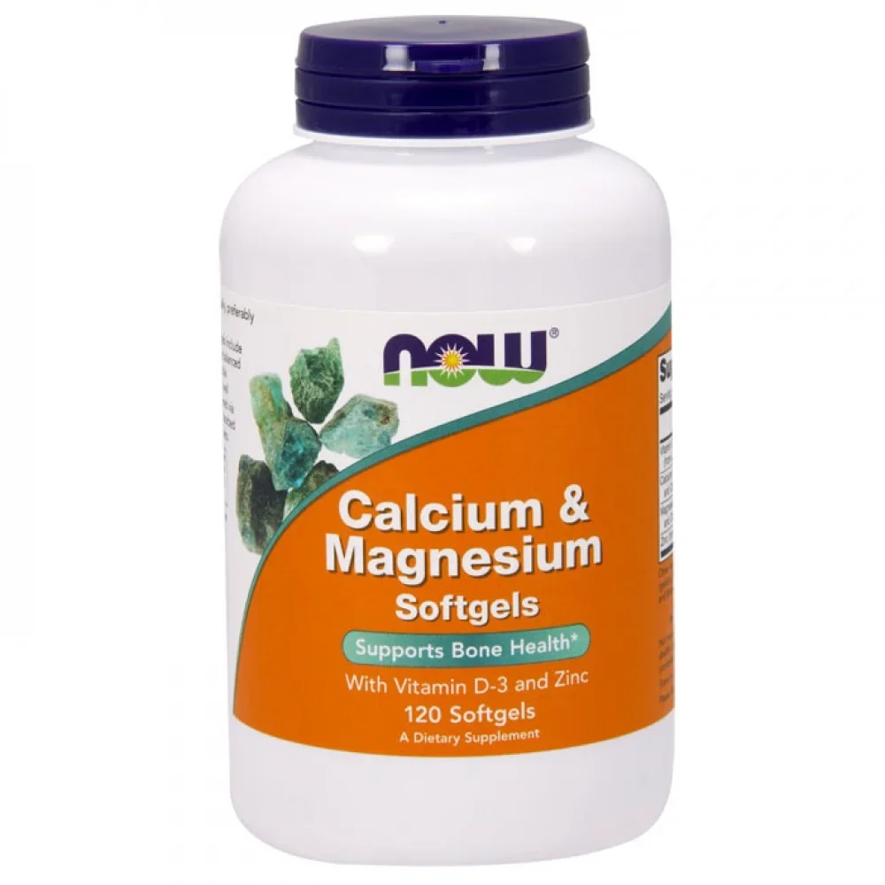 Φωτογραφία προϊόντος: Now Foods Calcium +amp; Magnesium With Vitamin D-3 +amp; Zinc 120 Softgels