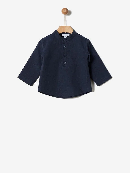 Φωτογραφία προϊόντος: Yell Oh! Toynik Φανέλα Denim Παιδική Χειμερινή Μπλούζα Μακρυμάνικη Navy Μπλε 41181124001