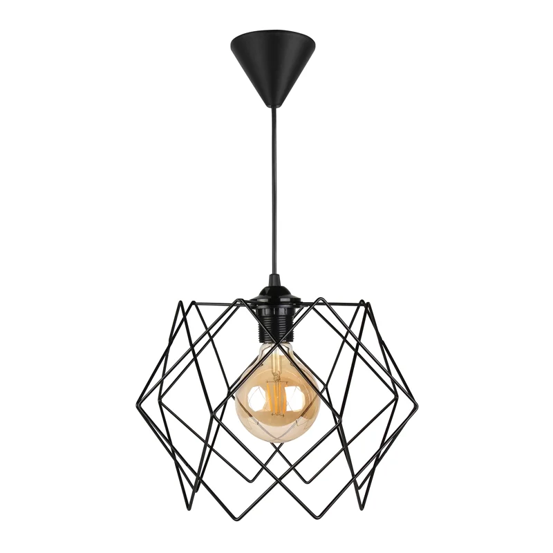 Φωτογραφία προϊόντος: Φωτιστικό οροφής Pyant Megapap μεταλλικό μονόφωτο χρώμα μαύρο 23x17x70εκ.