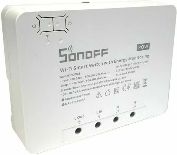 Φωτογραφία προϊόντος: SONOFF POWR3 - Wi-Fi Smart High Power Switch