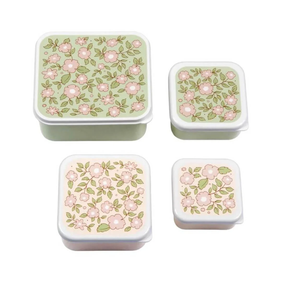 Φωτογραφία προϊόντος: A Little Lovely Company Δοχείο φαγητού Lunch box Blossoms - sage