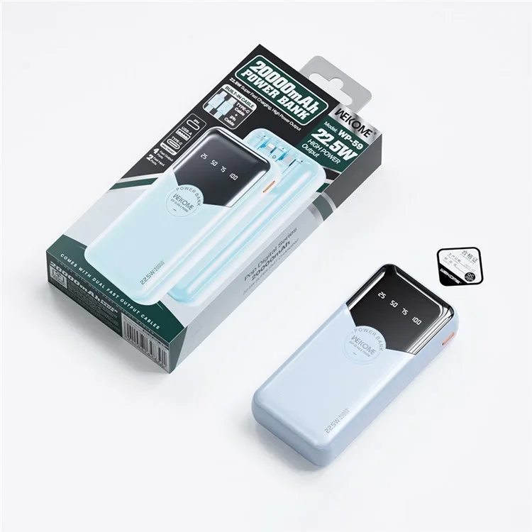 Φωτογραφία προϊόντος: Power Bank 10000mAh Wekome WK Design WP 59 22.5W (Μπλε)
