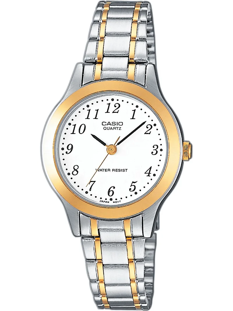 Φωτογραφία προϊόντος: Ρολόι CASIO Collection Με Κίτρινο Χρυσό-Ασημί Ατσάλινο Μπρασελέ LTP-1263PG-7BEG