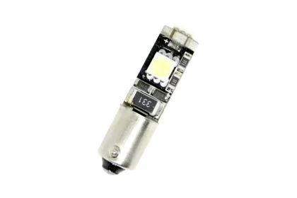 Φωτογραφία προϊόντος: Led λάμπα τύπου BA9S CANBUS με 3 SMD led εκ διαμέτρου αντίθετα - 1τμχ.